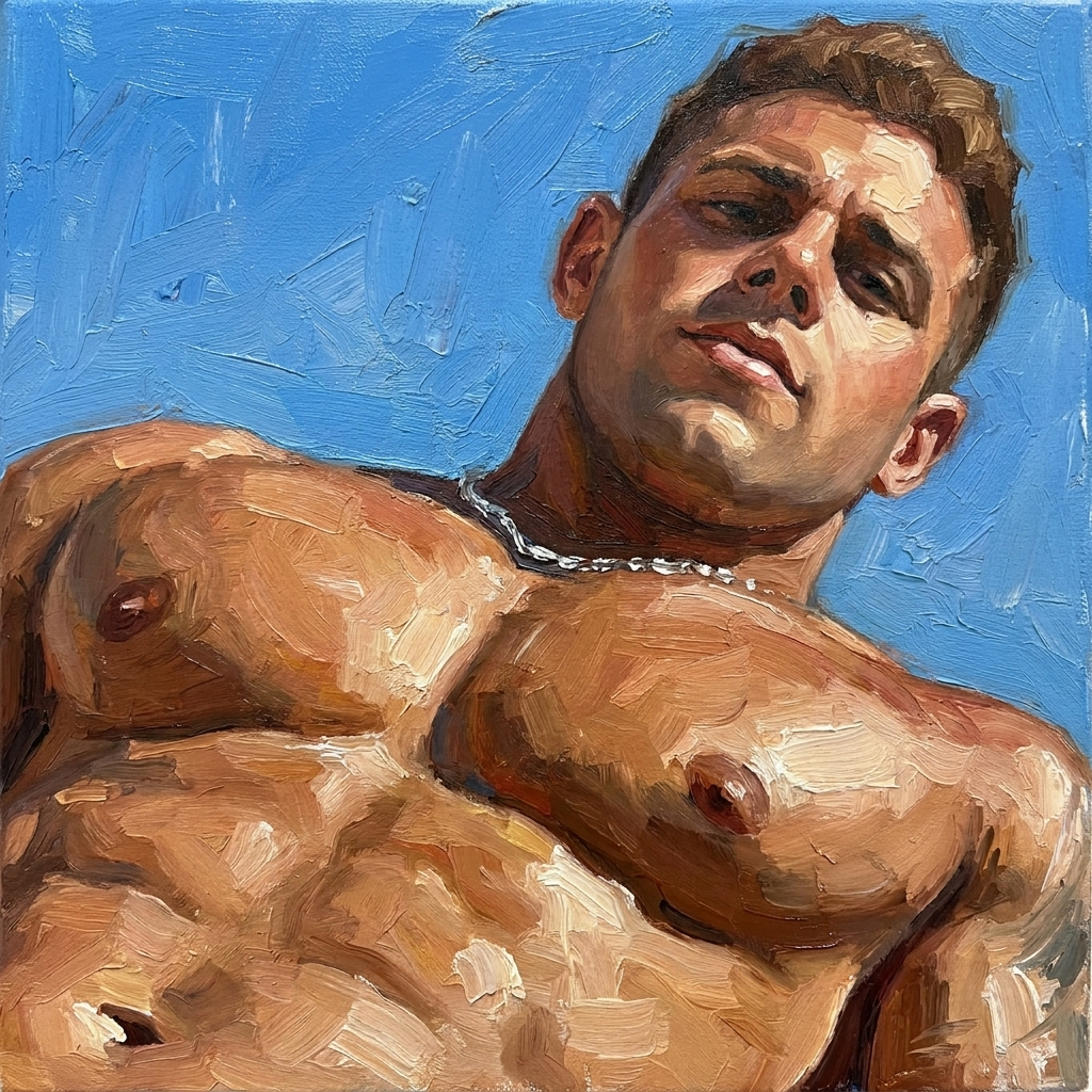 peinture huile sur toile faite sur commande - PORTRAIT BOGOSSE PECS