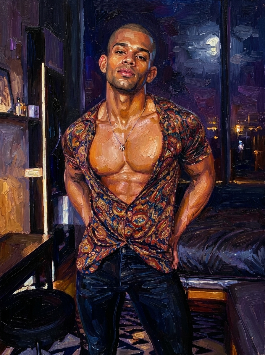 peinture huile sur toile faite sur commande - PORTRAIT BOGOSSE