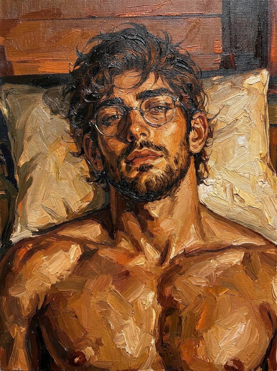 peinture huile sur toile faite sur commande - PORTRAIT BOGOSSE