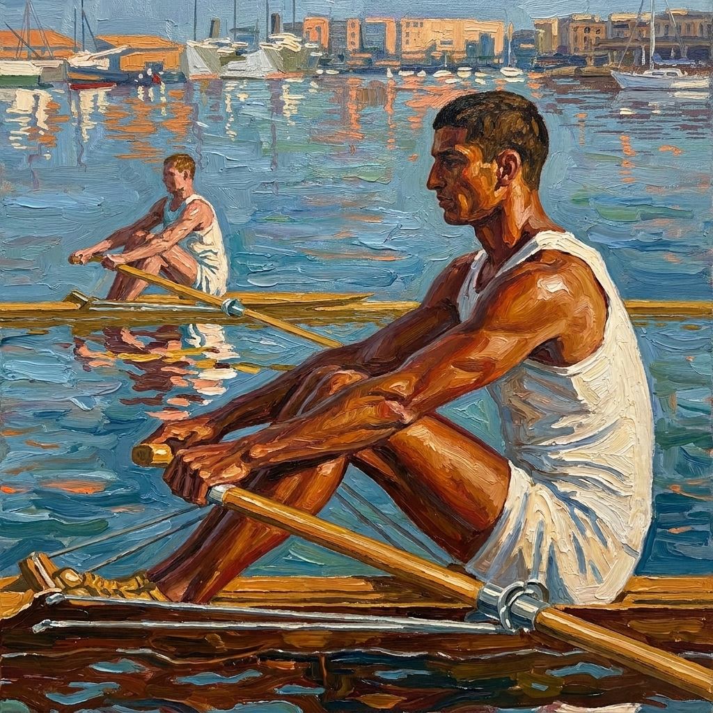 peinture huile sur toile faite sur commande - PORTRAIT BOGOSSE AVIRON