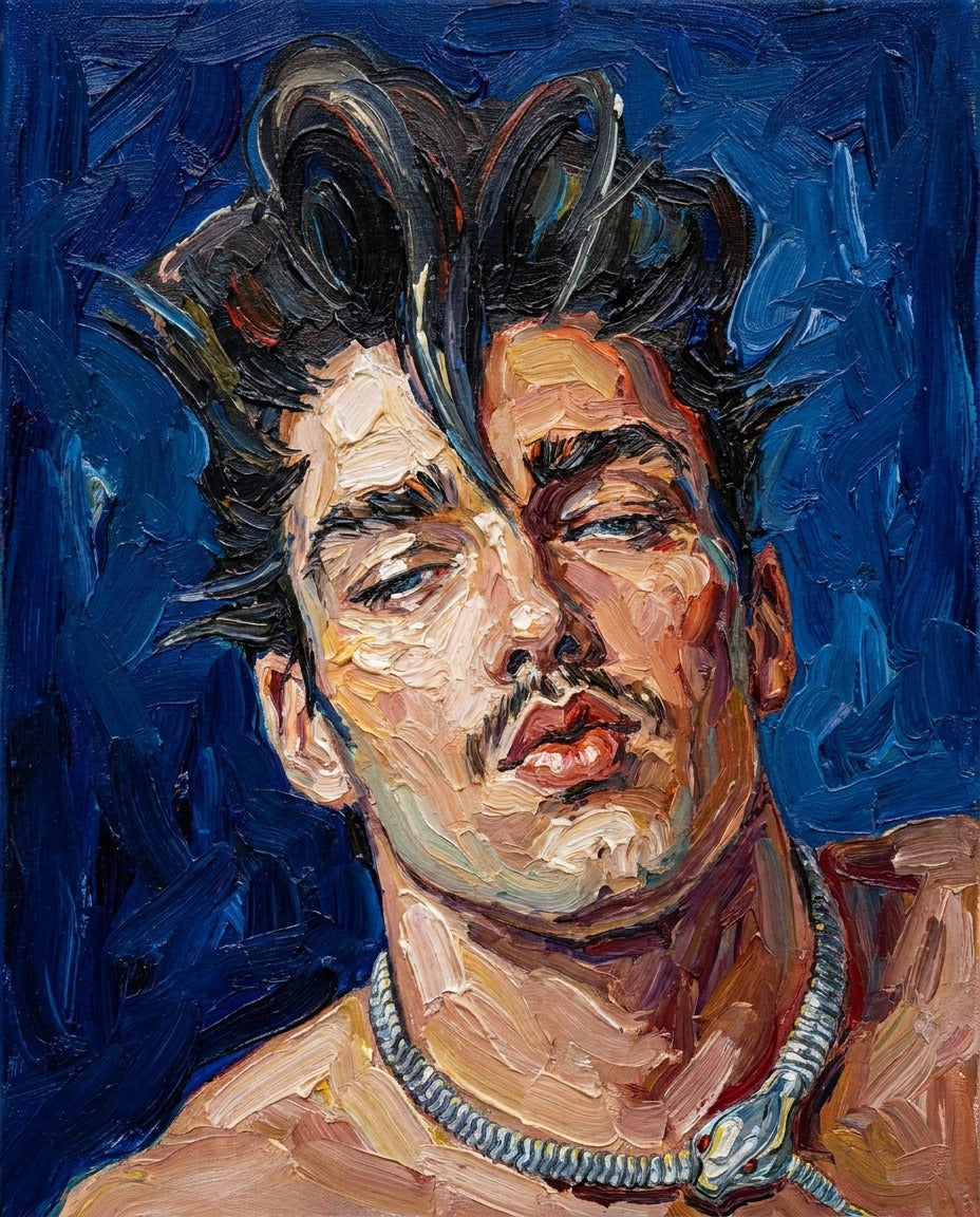 peinture huile sur toile faite sur commande - PORTRAIT BOGOSSE ZAZOU