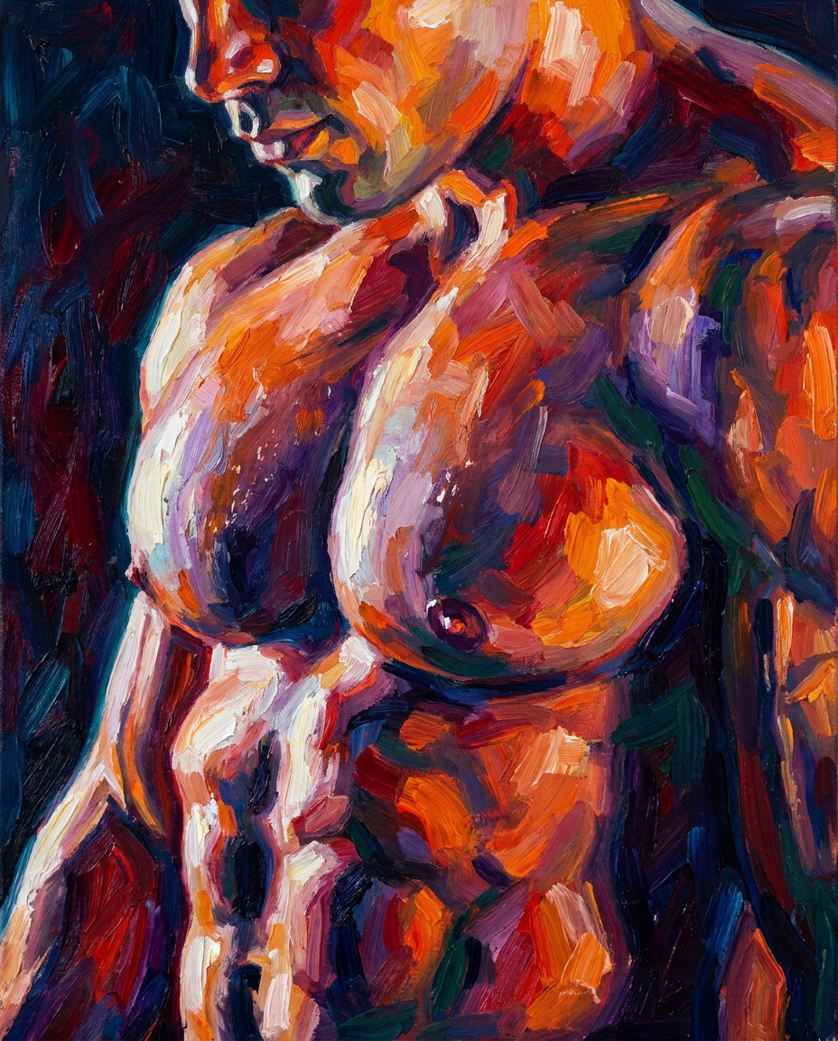 peinture huile sur toile faite sur commande - PORTRAIT BOGOSSE MODERNE