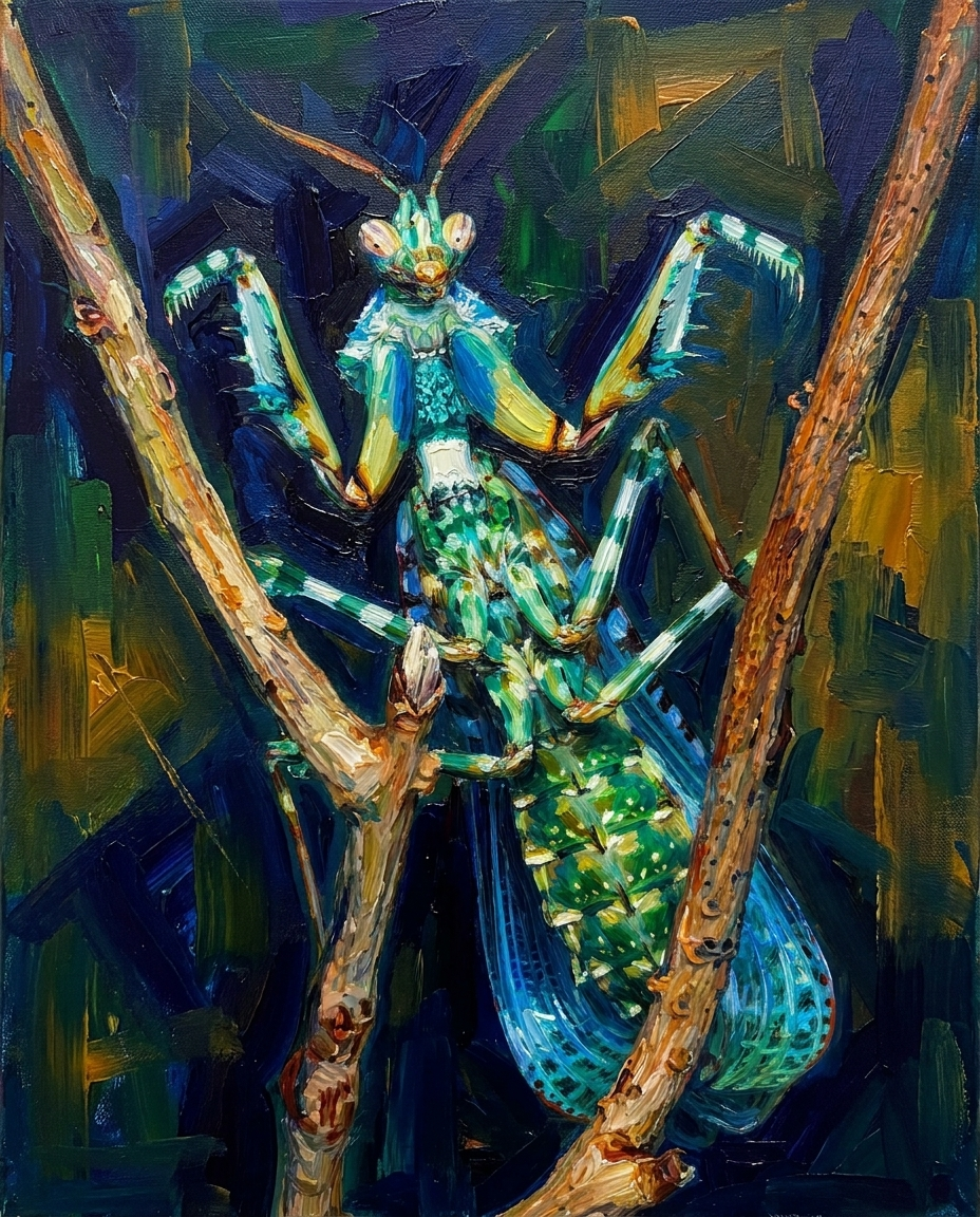 peinture huile sur toile faite sur commande - ANIMAL RELIGIEUSE