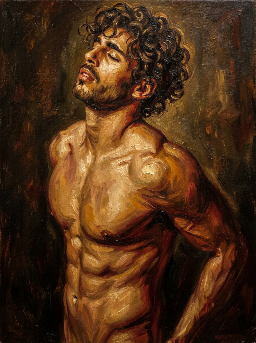 peinture huile sur toile faite sur commande - PORTRAIT BOGOSSE