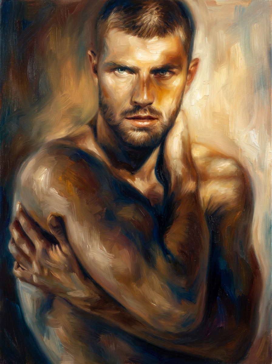 peinture huile sur toile faite sur commande - PORTRAIT BOGOSSE