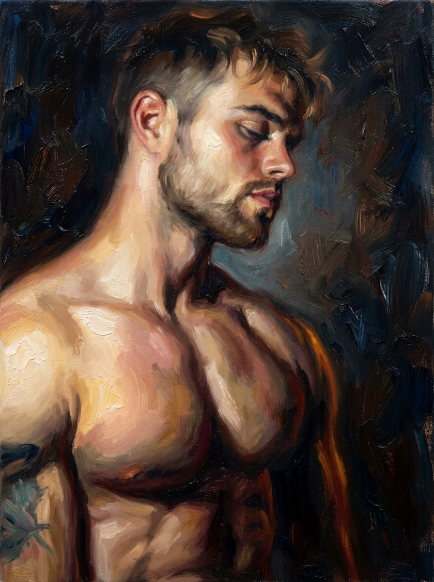peinture huile sur toile faite sur commande - PORTRAIT BOGOSSE