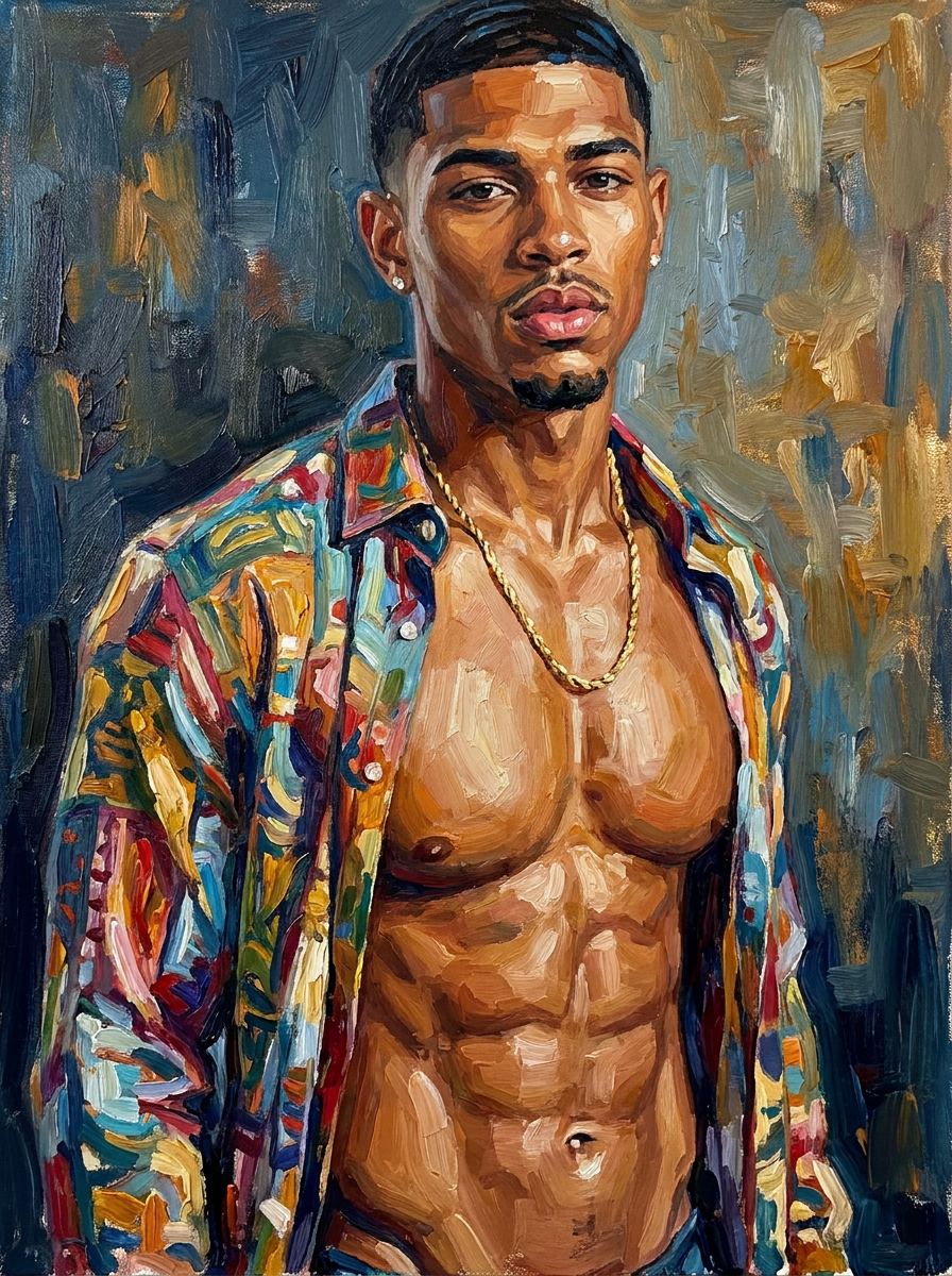 peinture huile sur toile faite sur commande - PORTRAIT BOGOSSE