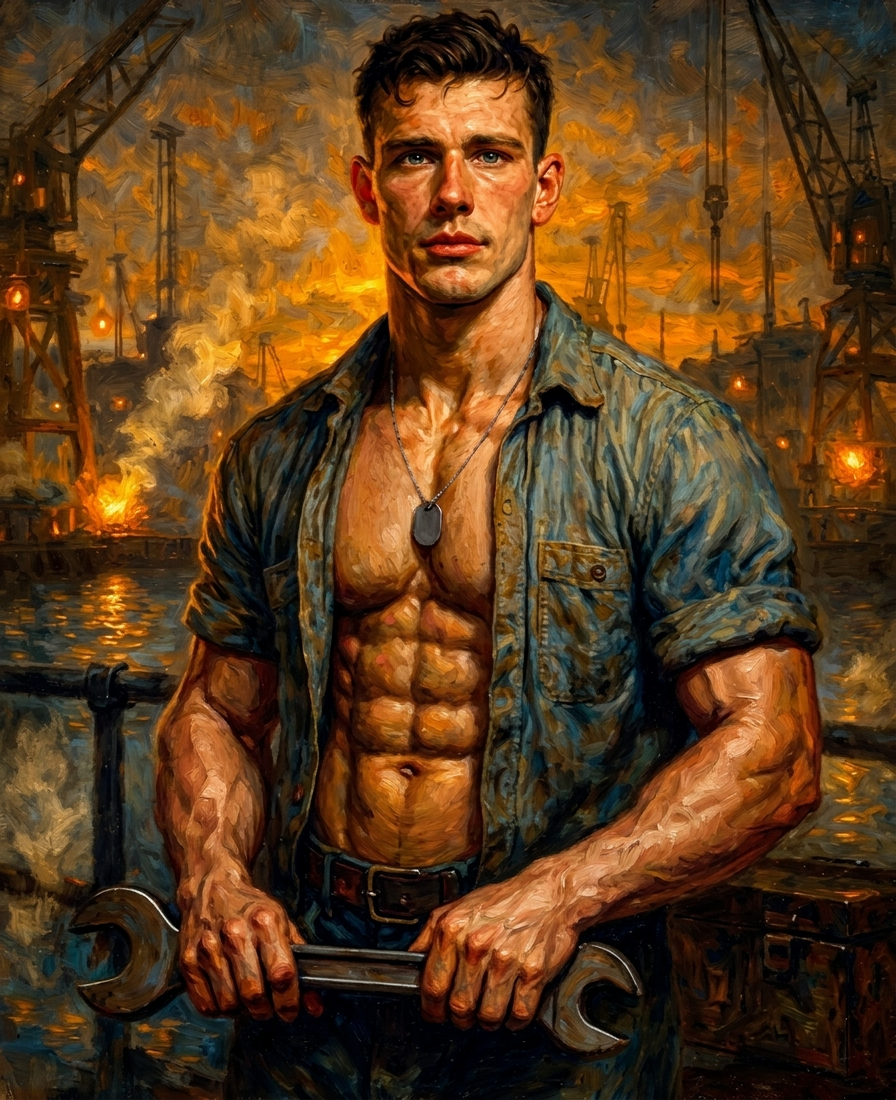 peinture huile sur toile faite sur commande - PORTRAIT BOGOSSE SAILOR