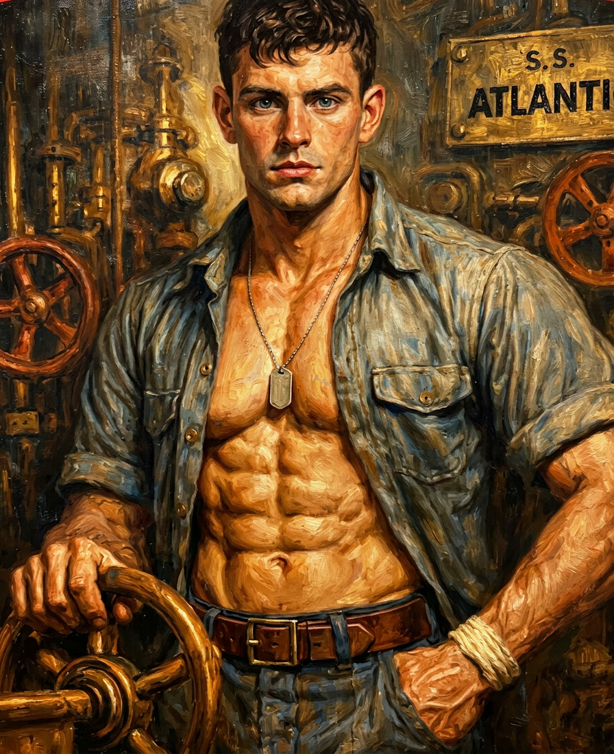 peinture huile sur toile faite sur commande - PORTRAIT BOGOSSE SAILOR