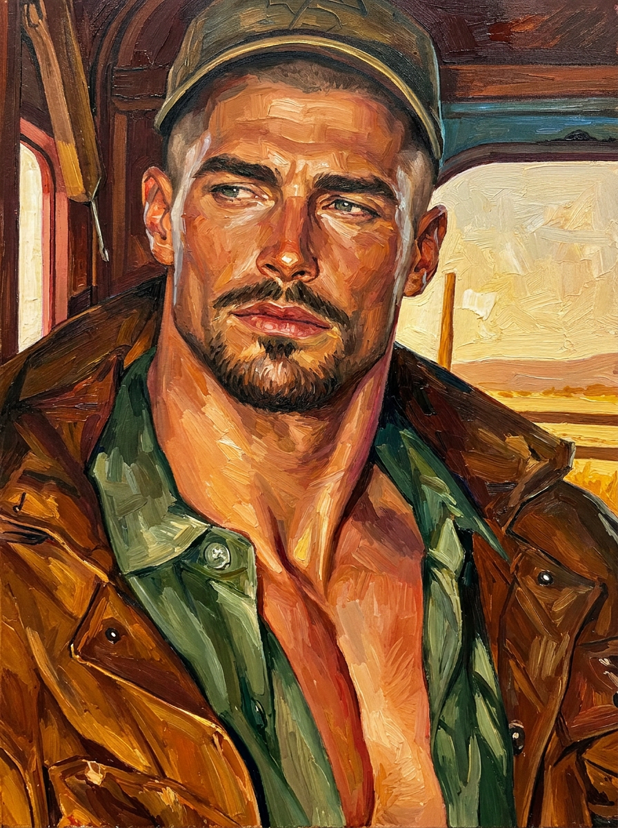 peinture huile sur toile faite sur commande - PORTRAIT BOGOSSE FARMER