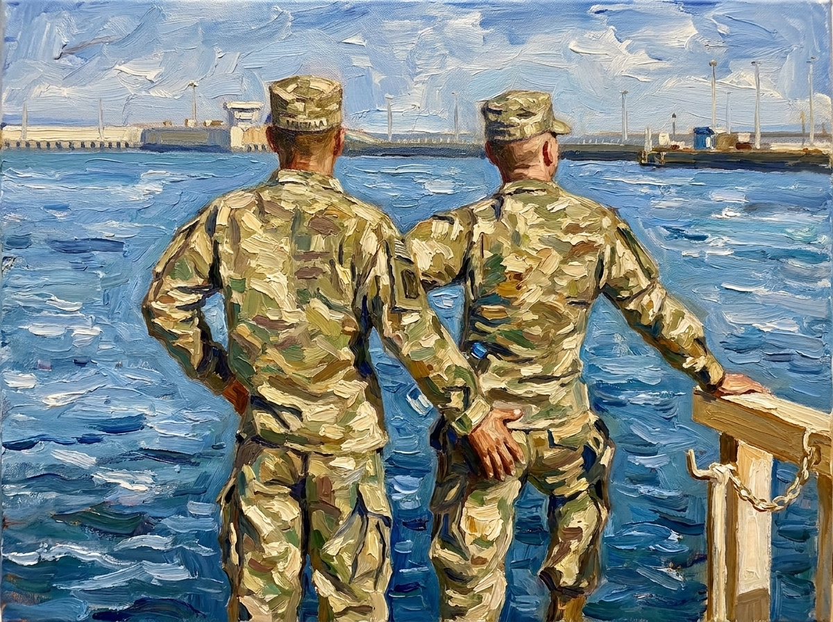 peinture huile sur toile faite sur commande - PORTRAIT GAY LOVERS