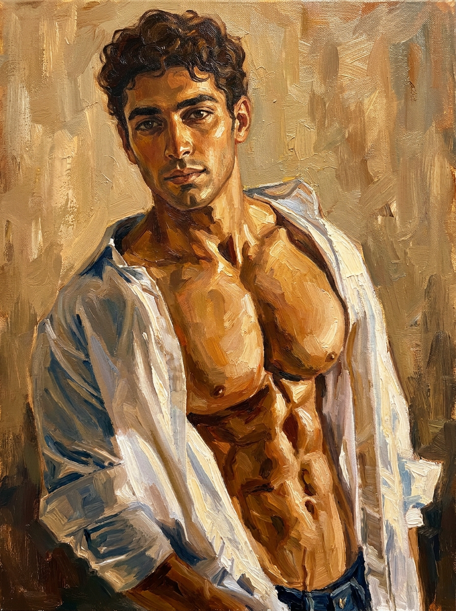 peinture huile sur toile faite sur commande - PORTRAIT BOGOSSE