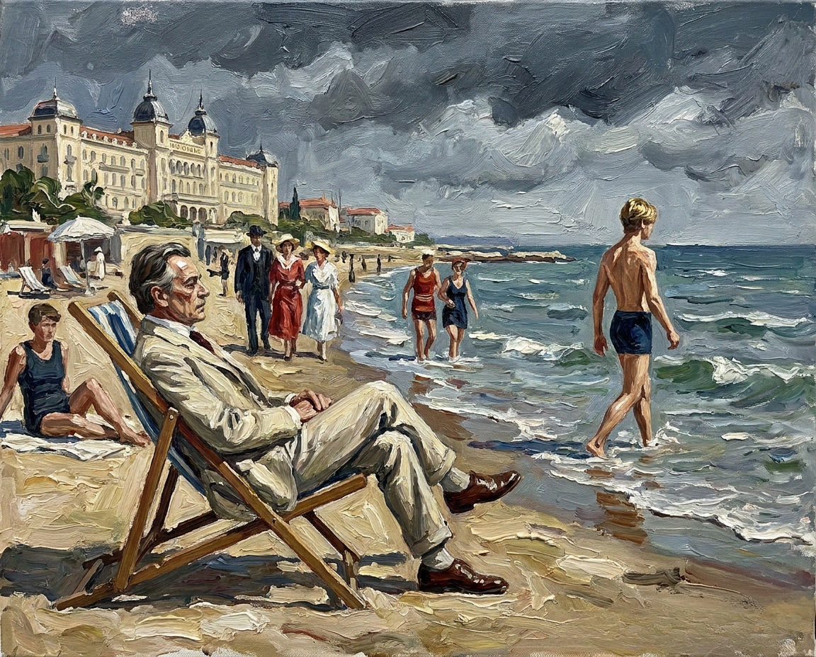 peinture huile sur toile faite sur commande - PLAGE AUTRE TEMPS