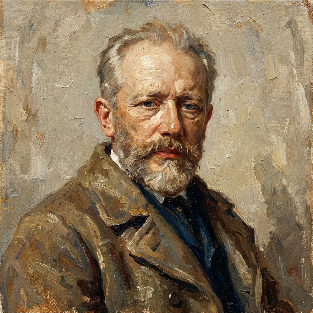 peinture huile sur toile faite sur commande - PORTRAIT tchaikovsky