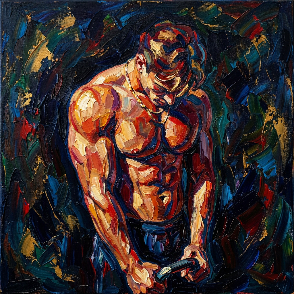 peinture huile sur toile faite sur commande - PORTRAIT BOGOSSE MODERN