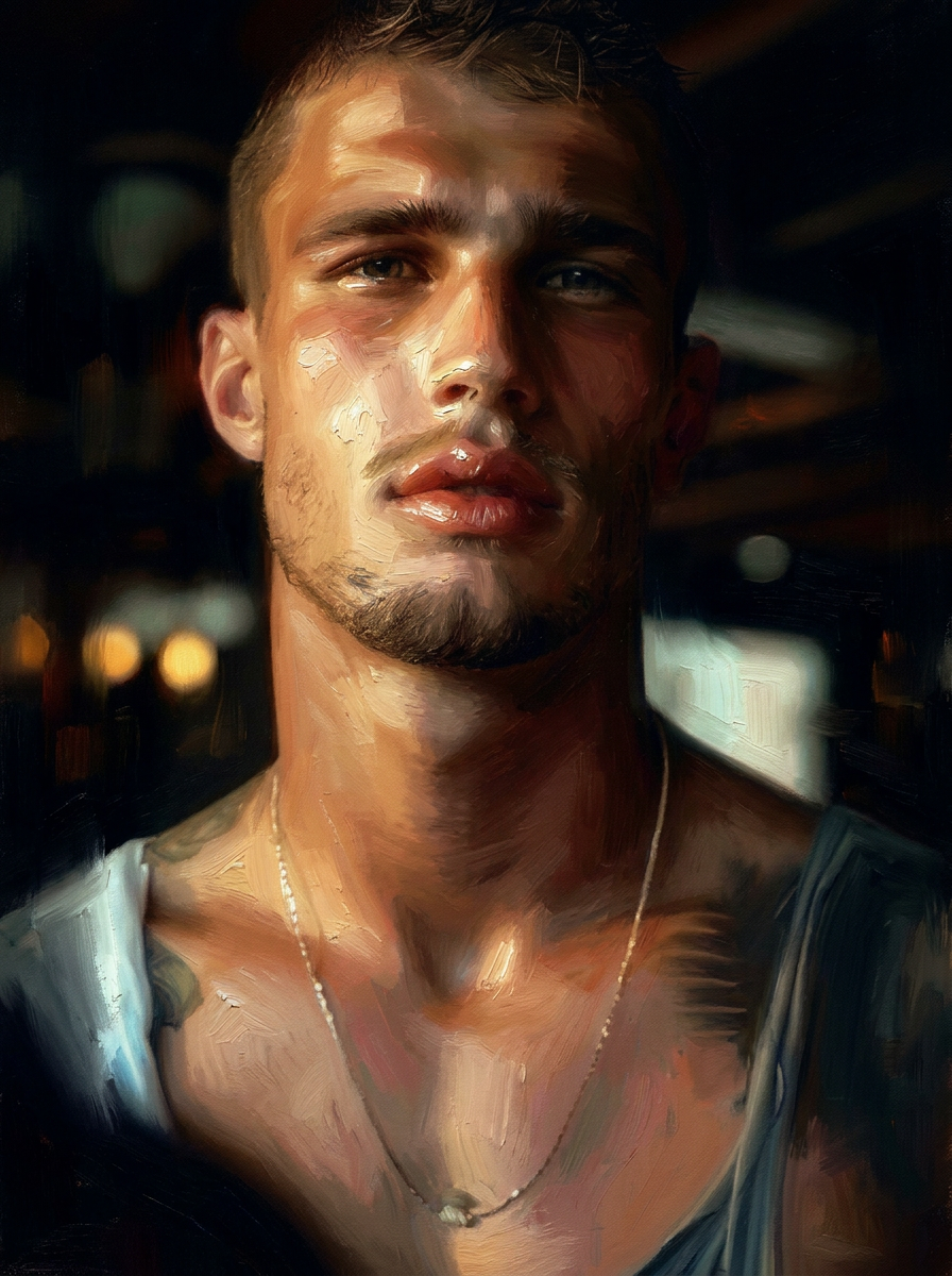 peinture huile sur toile faite sur commande - PORTRAIT BOGOSSE
