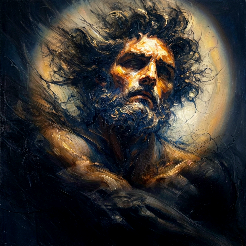 peinture huile sur toile faite sur commande - PORTRAIT ETRANGE