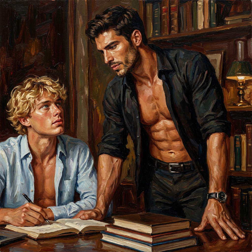 peinture huile sur toile faite sur commande - PORTRAIT BOGOSSE gay lovers