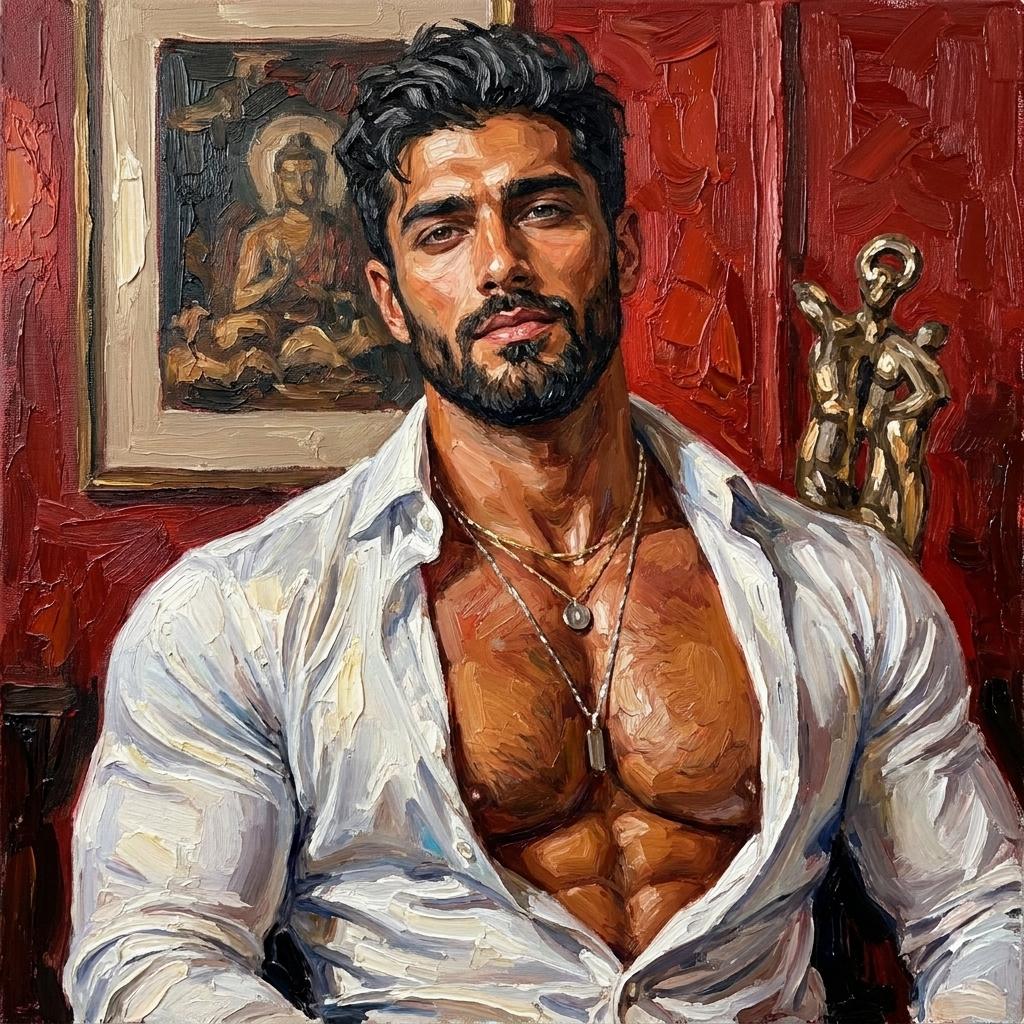 peinture huile sur toile faite sur commande - PORTRAIT BOGOSSE
