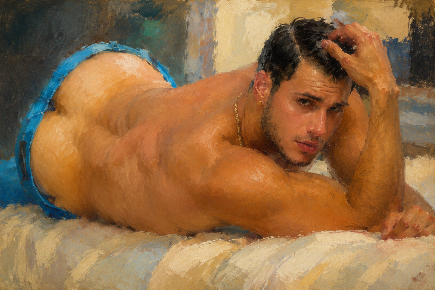 peinture huile sur toile faite sur commande - PORTRAIT VUE SUR