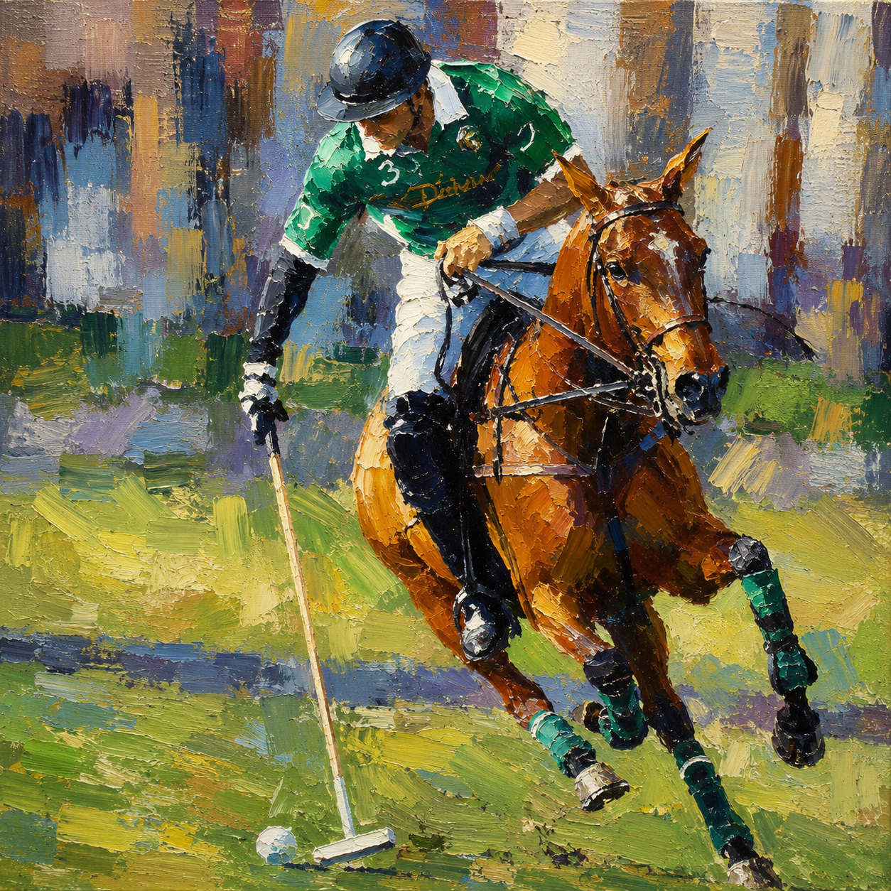 peinture huile sur toile faite sur commande - PORTRAIT BOGOSSES POLO