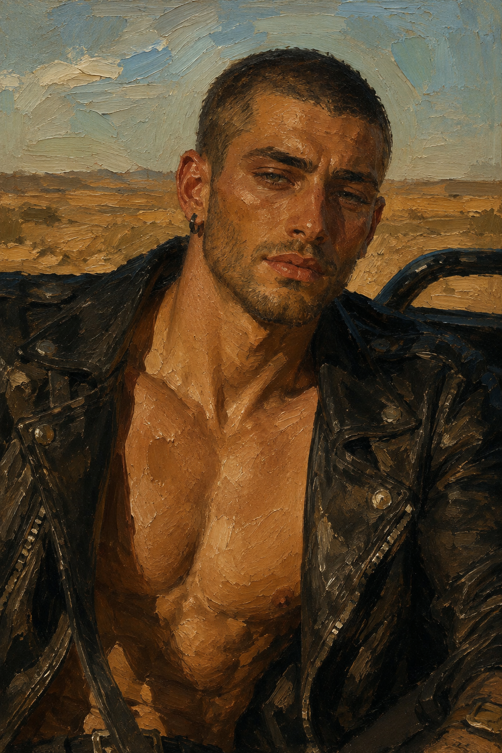 peinture huile sur toile faite sur commande - PORTRAIT BOGOSSE FARMER