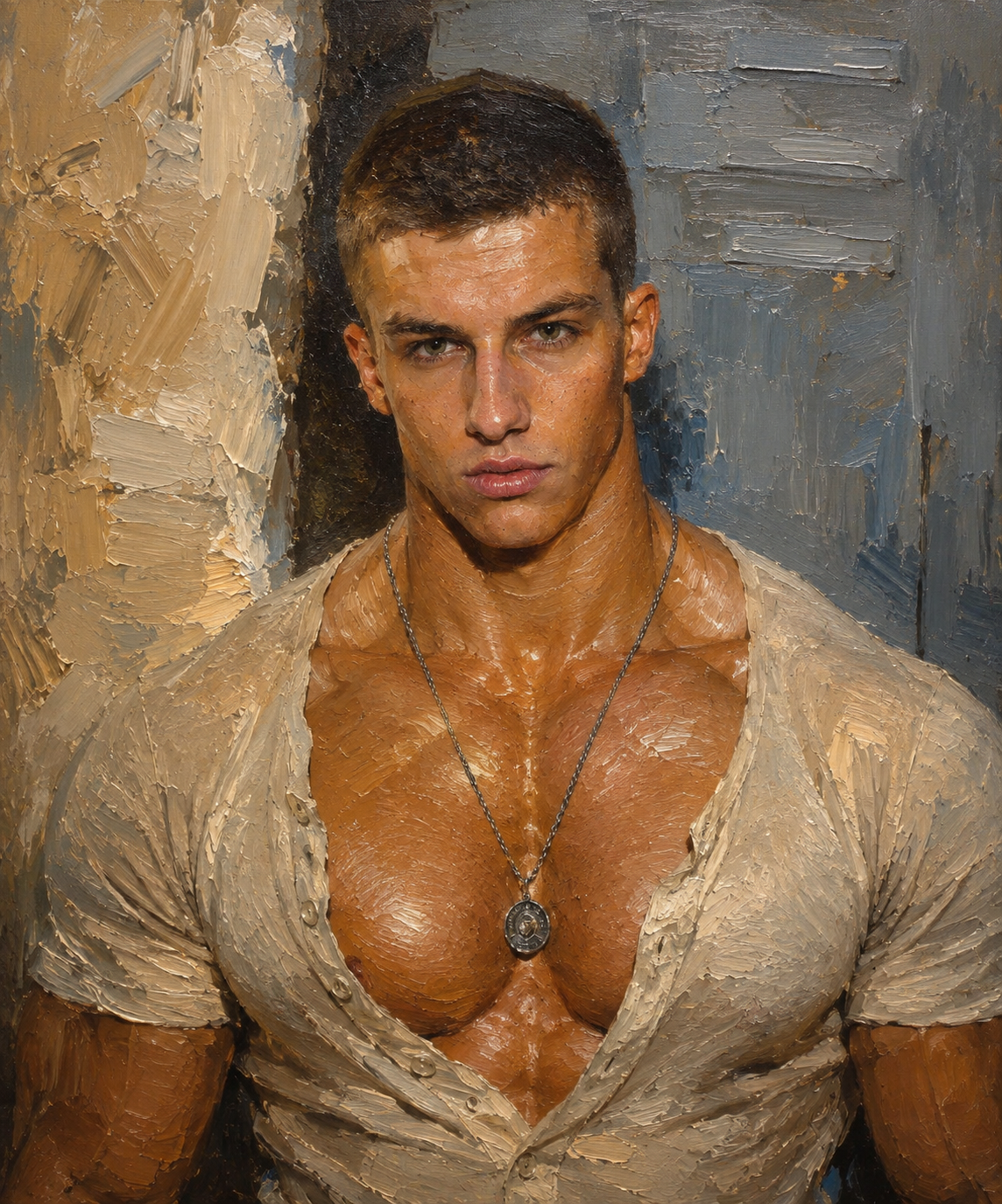 peinture huile sur toile faite sur commande - PORTRAIT PECS