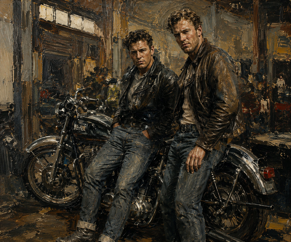 peinture huile sur toile faite sur commande - PORTRAIT BAD BOYS