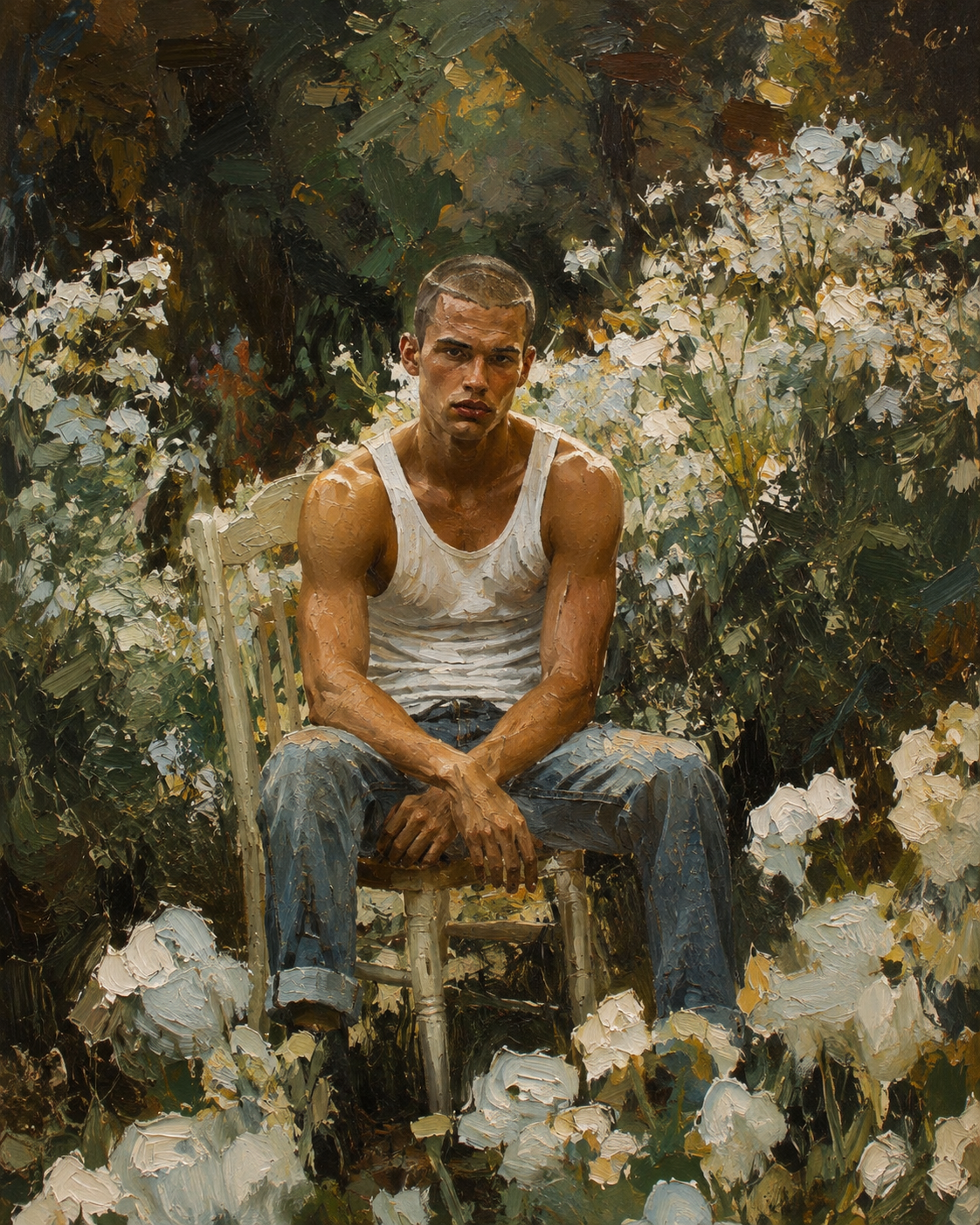peinture huile sur toile faite sur commande - PORTRAIT NATURE