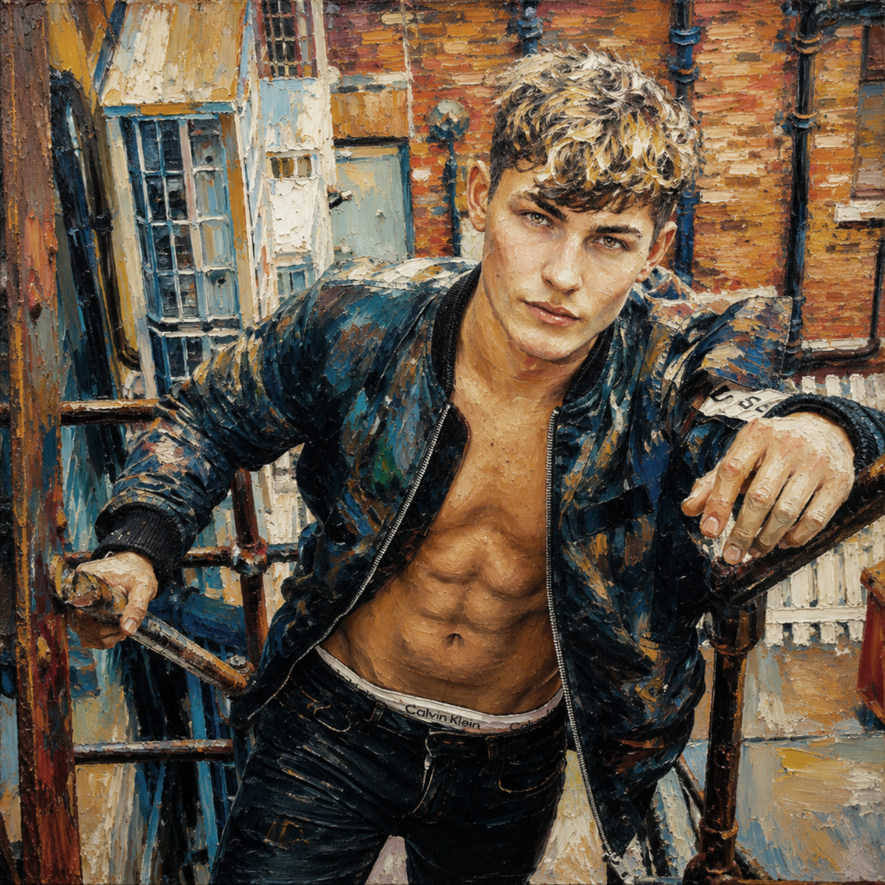 peinture huile sur toile faite sur commande - PORTRAIT BOGOSSE