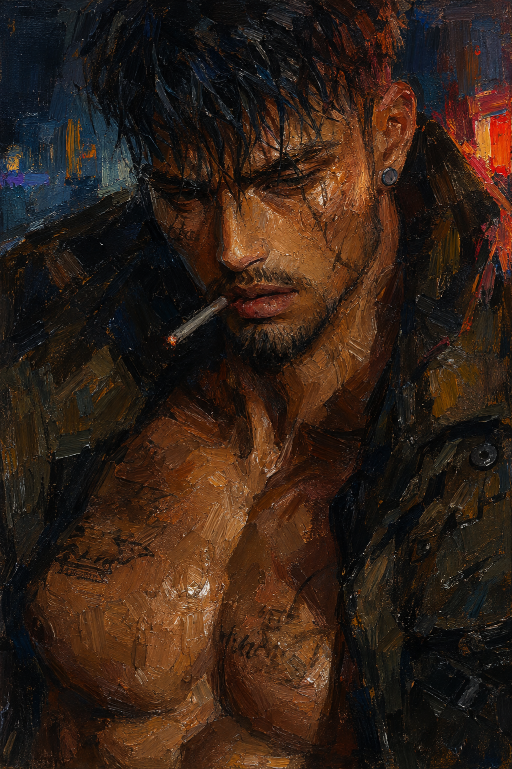 peinture huile sur toile faite sur commande - PORTRAIT BOGOSSE