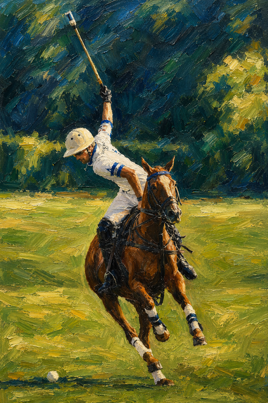 peinture huile sur toile faite sur commande - PORTRAIT BOGOSSE POLO