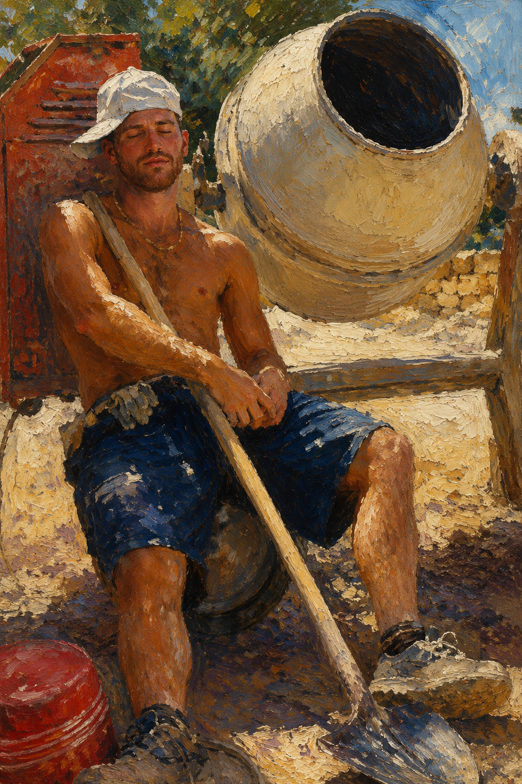 peinture huile sur toile faite sur commande - PPORTRAIT BOGOSSE WORKER
