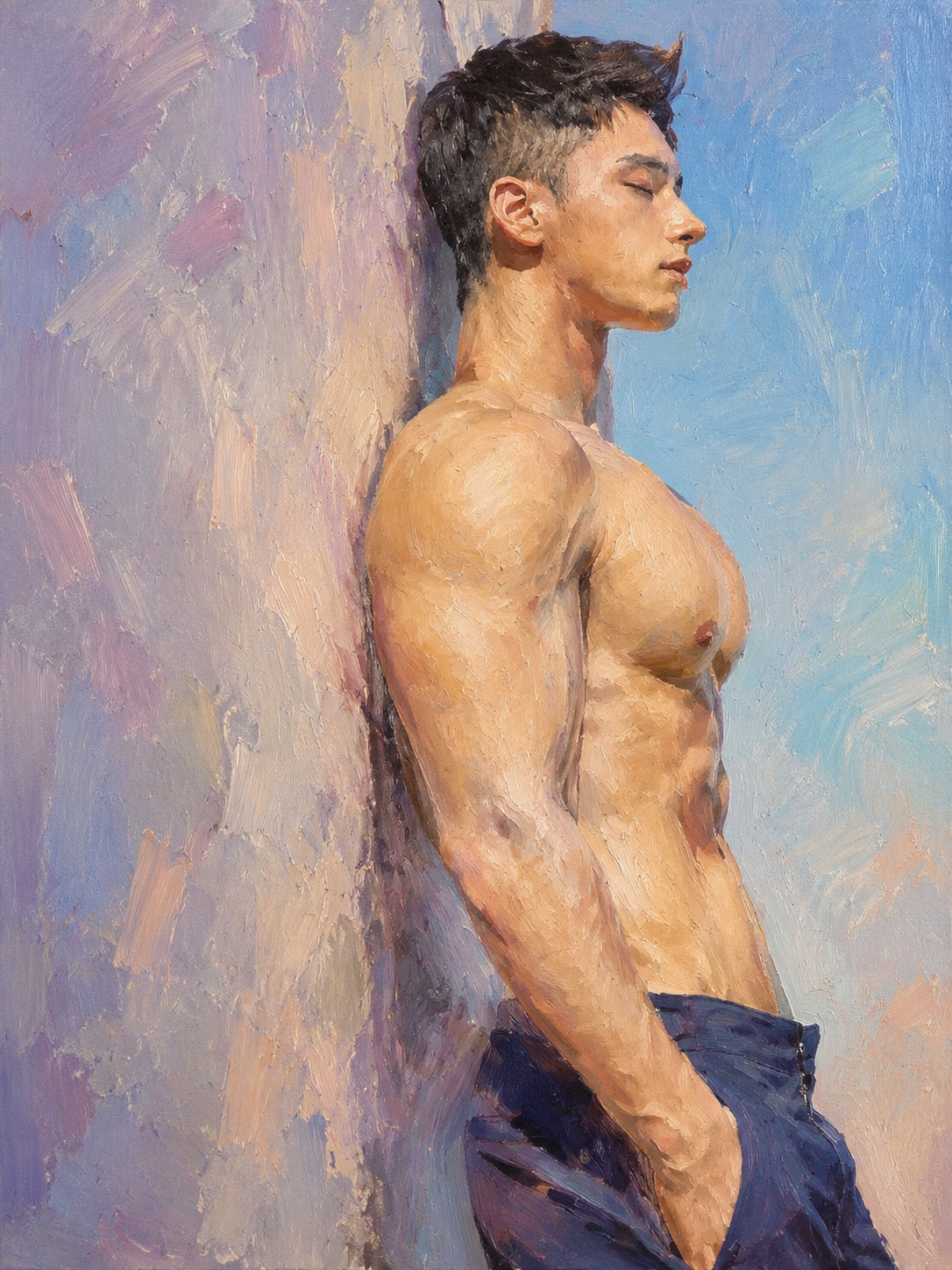 peinture huile sur toile faite sur commande - PORTRAIT BOGOSSE ASIE