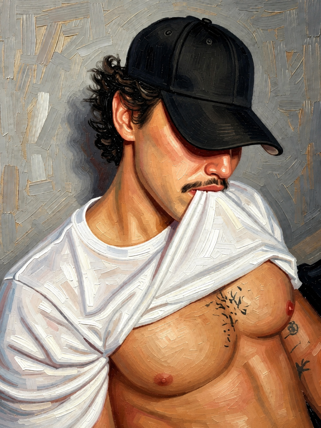 peinture huile sur toile faite sur commande - PORTRAIT BOGOSSE PECS
