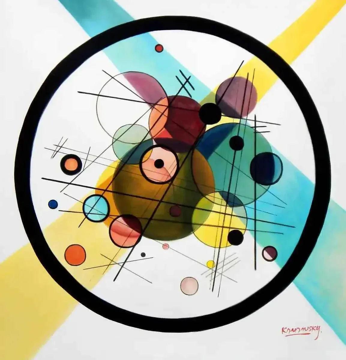 art-abstrait-impressionnante-peinture à l'huile-inspirée de Kandinsky - Kikooyou Art Gallery