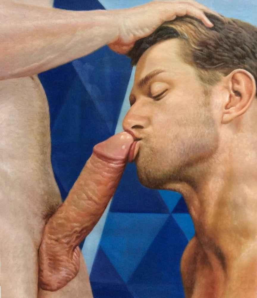 tableau érotique peinture huile sur toile hommes gay nu - Kikooyou Art Gallery