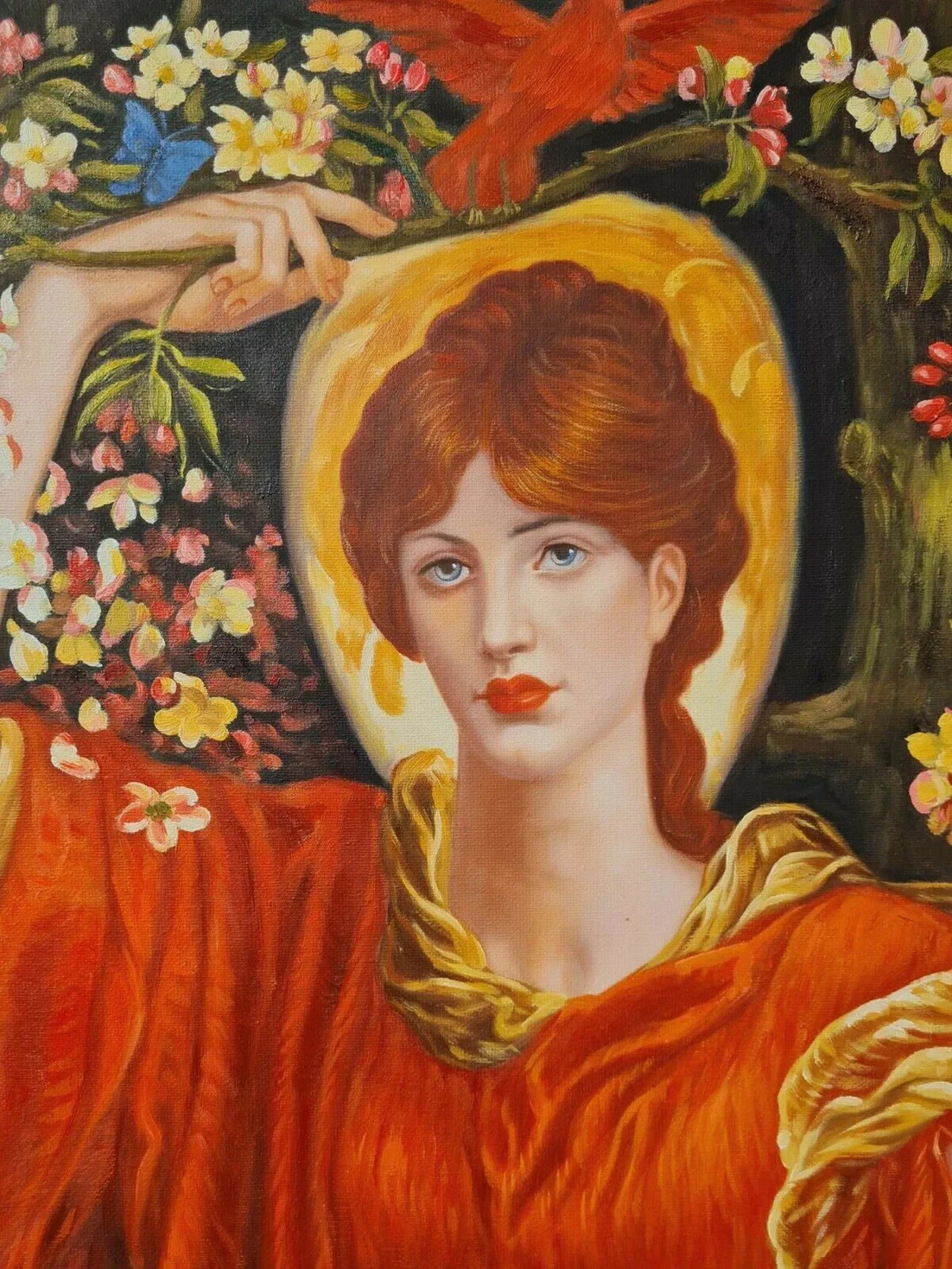 art-decoration-tableau-peinture-huile-toile-Dante d'apres Gabriel Rossetti - Kikooyou Art Gallery
