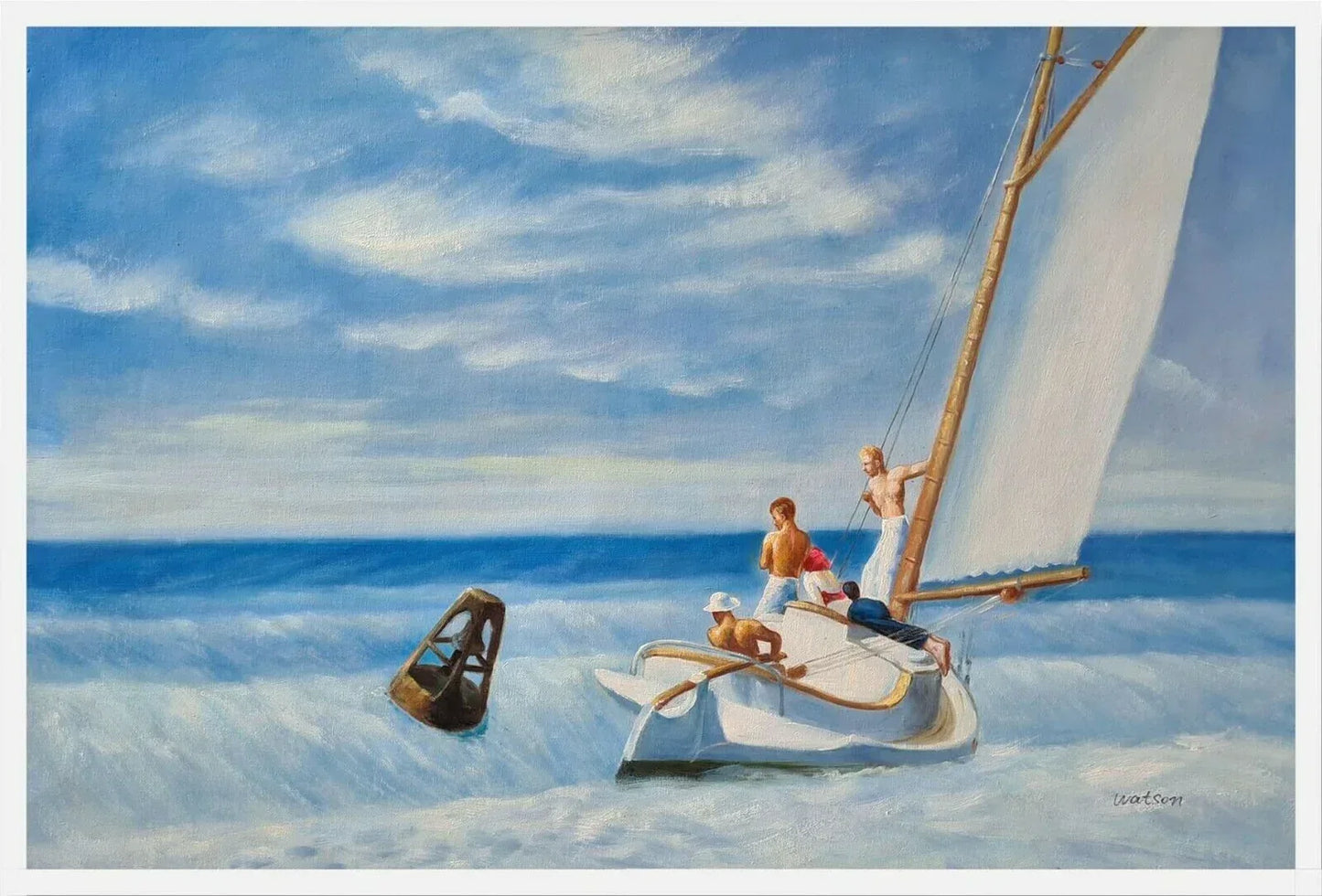 art-decoration-tableau-peinture-huile-toile-d'apres Hopper-Houle - Kikooyou Art Gallery