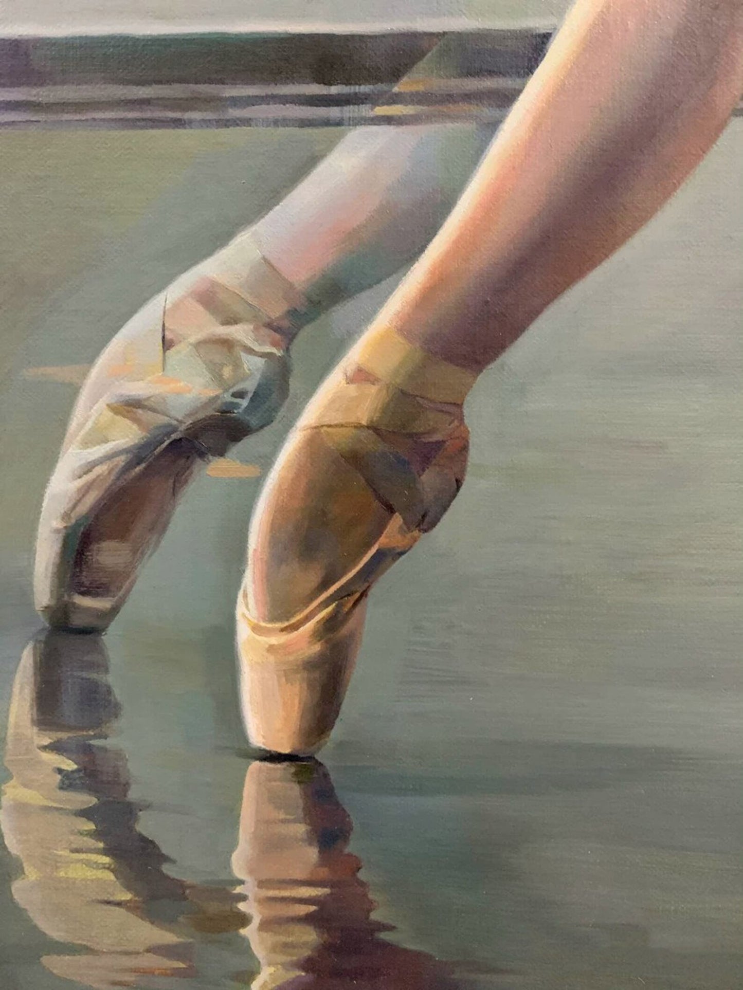 art-Ballerine 50 x 100 cm Danseuse de ballet Danse de ballet ORIGINAL Unique Huile sur toile