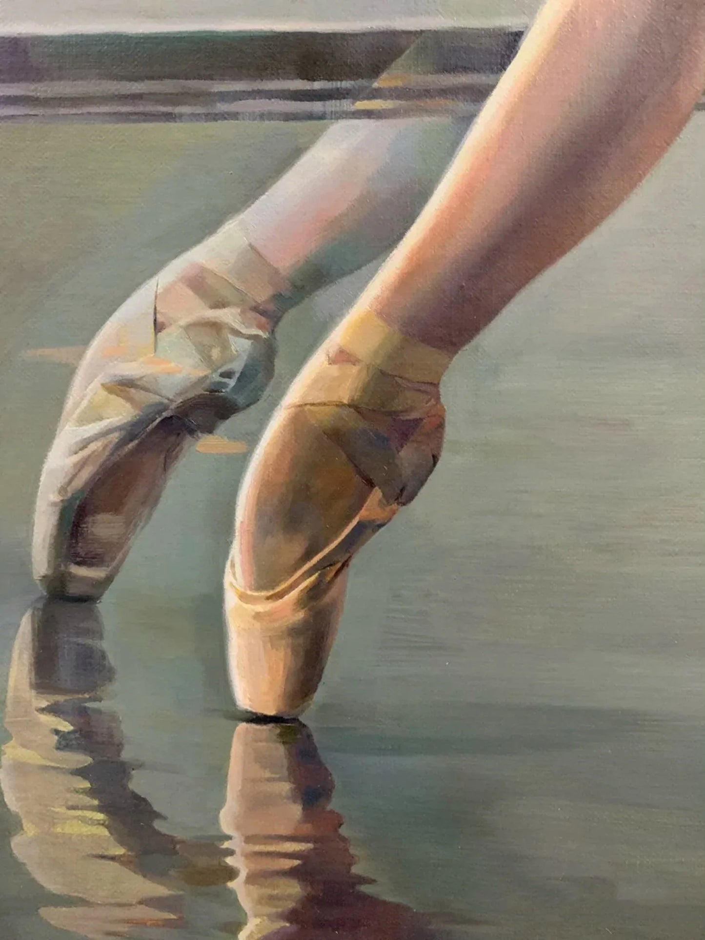 art-Ballerine 50 x 100 cm Danseuse de ballet Danse de ballet ORIGINAL Unique Huile sur toile - Kikooyou Art Gallery