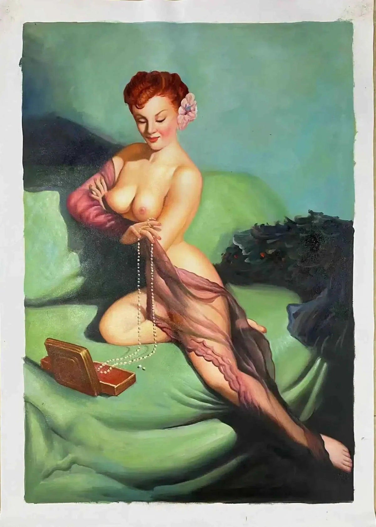 art-érotique-nue-féminin-femme-sexy-sensuelle-peinture-huile-toile - Kikooyou Art Gallery