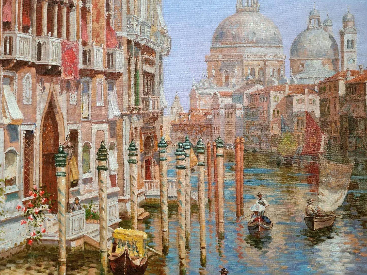 art-decoration-tableau-peinture-huile-toile-d'apres Rubens Santoro - Le Grand Canal Venise - Kikooyou Art Gallery