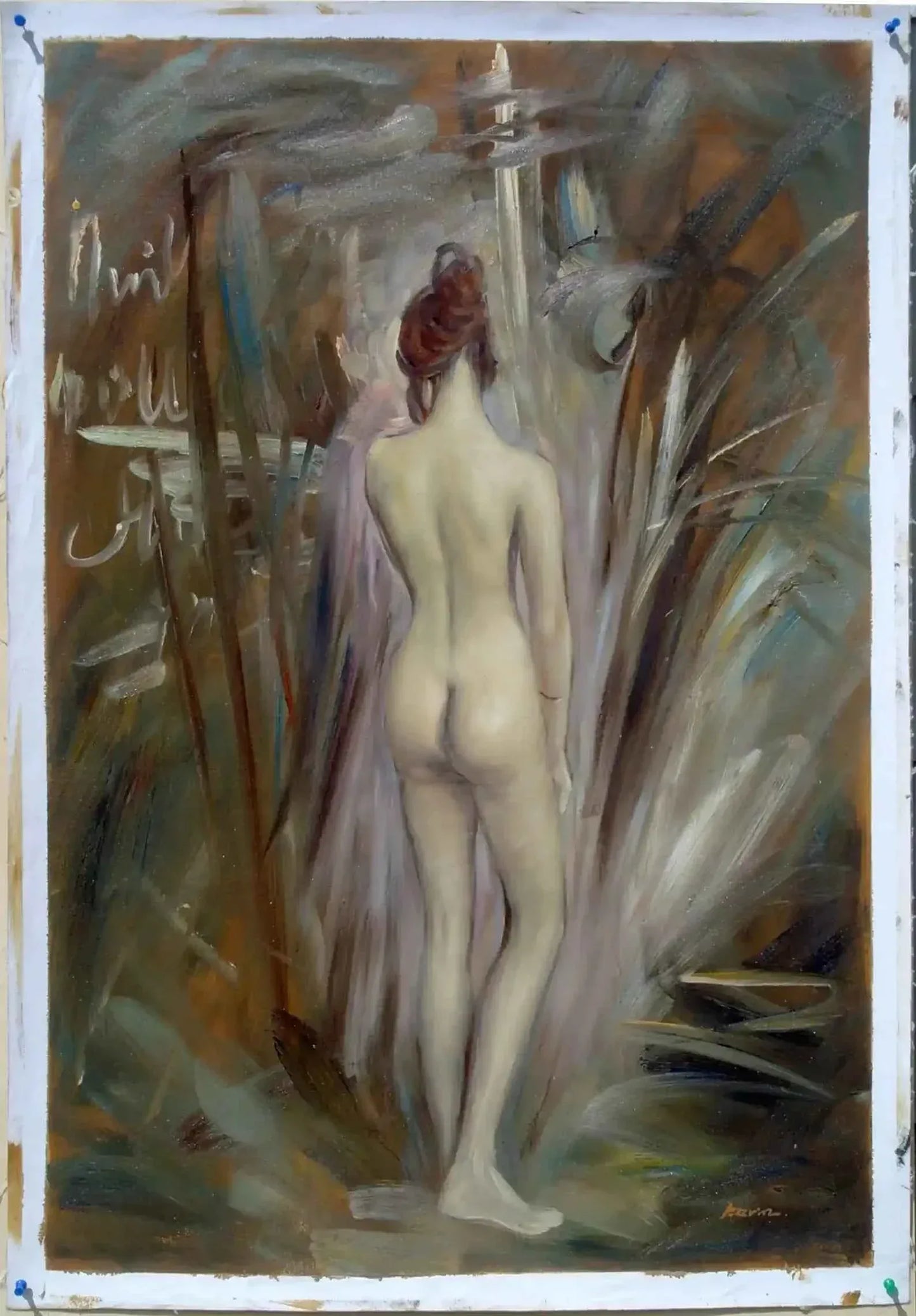art-moderne-érotique-nue-féminin-intégrale-peinture-huile-toile - Kikooyou Art Gallery