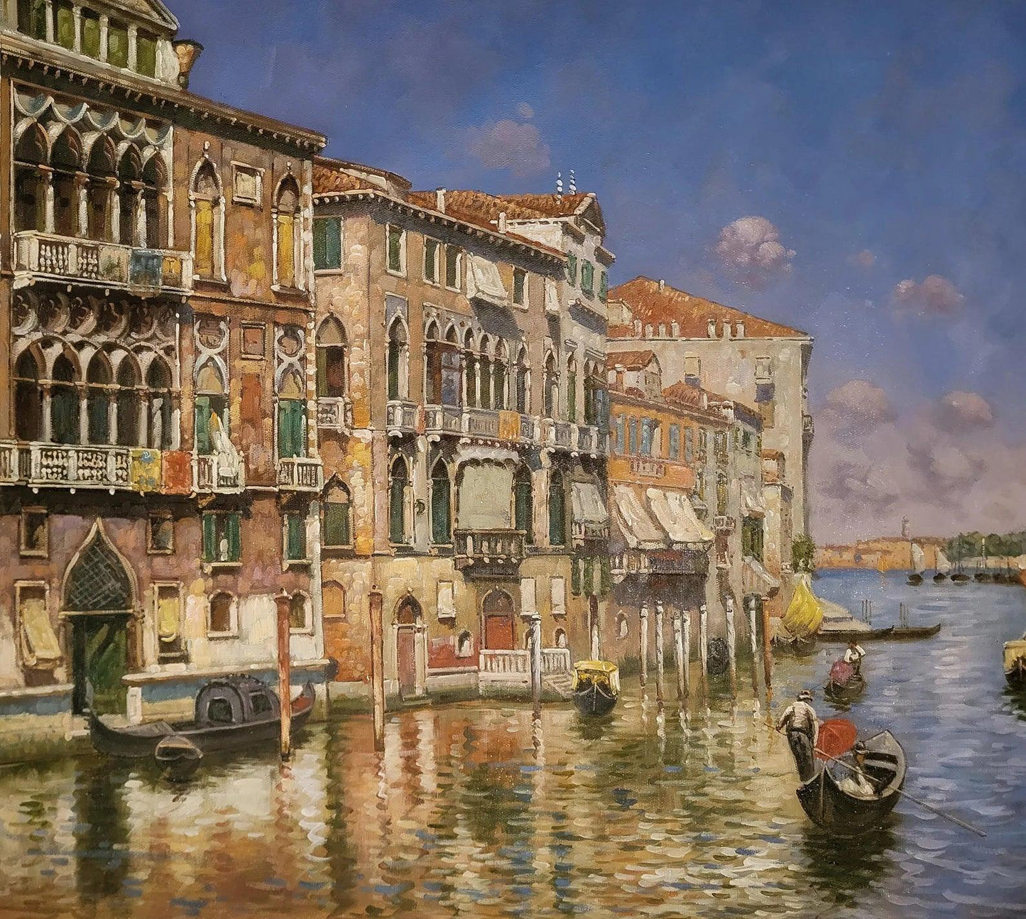 art-decoration-tableau-peinture-huile-toile-paysage-marin-canal-Venise - Kikooyou Art Gallery
