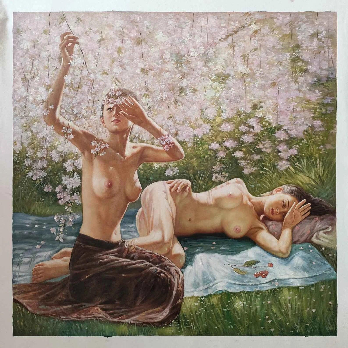 art-érotique-nue-féminin-femme-asiatique-peinture-huile-toile - Kikooyou Art Gallery