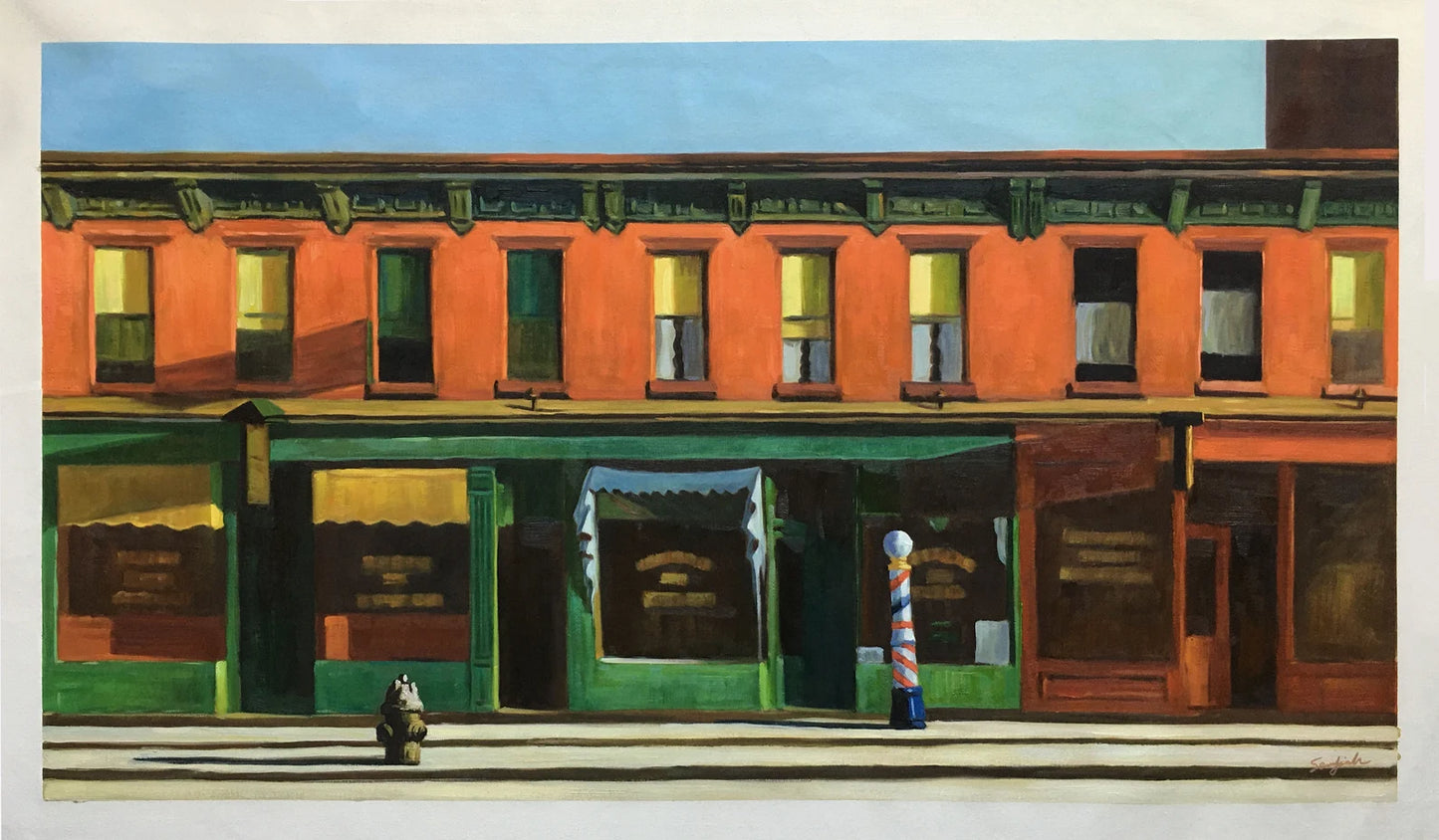 art-decoration-tableau-peinture-huile-toile-Tôt le dimanche matin