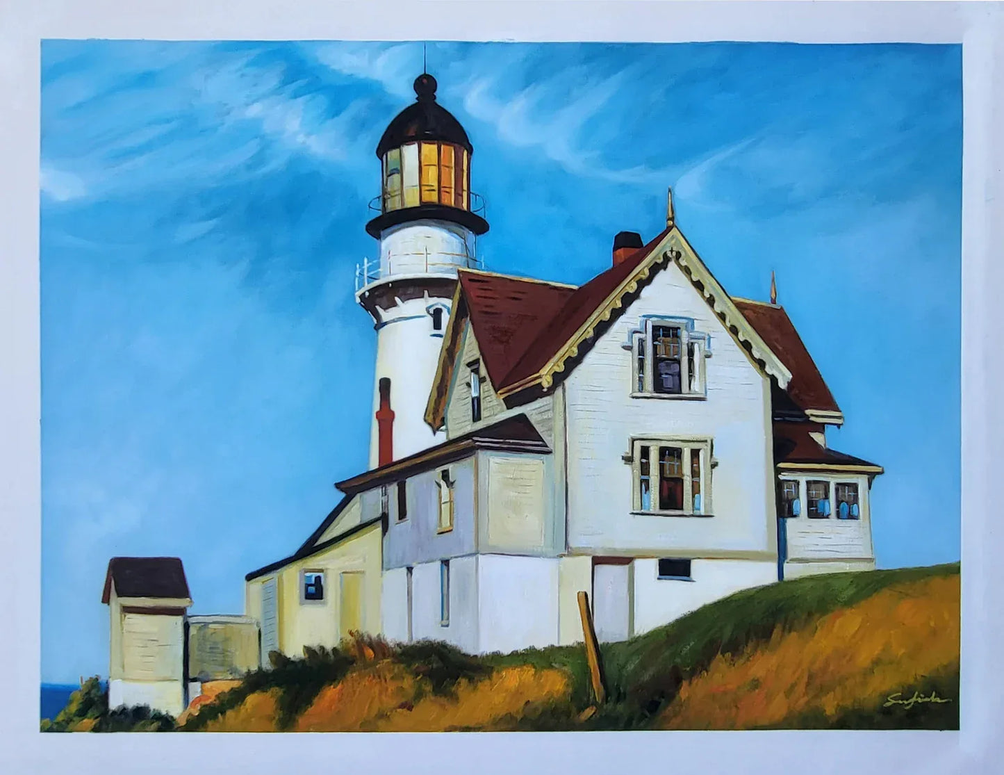 art-decoration-paysage-Captain Uptons House-peinture-huile-toile - Kikooyou Art Gallery