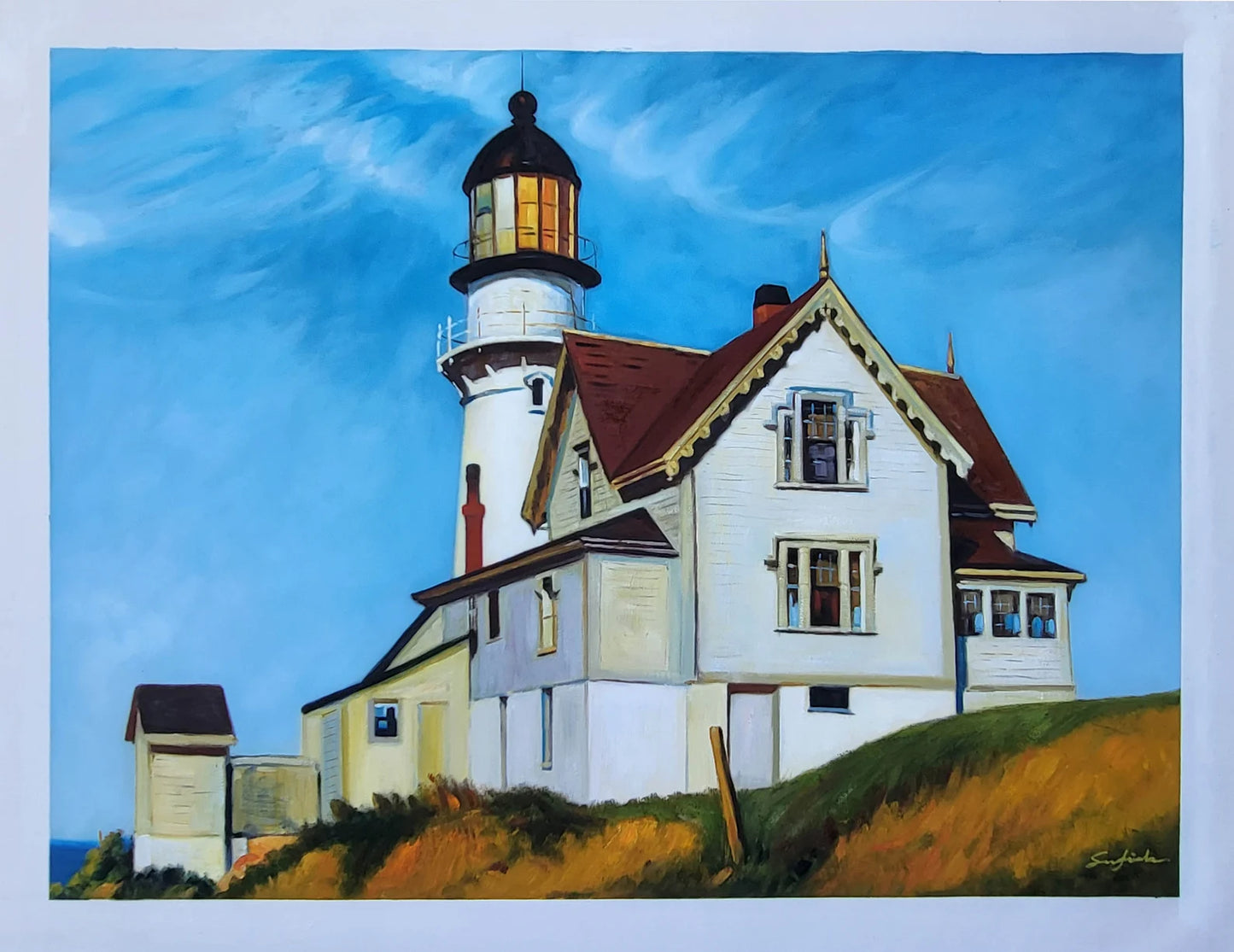 art-decoration-paysage-Captain Uptons House-peinture-huile-toile