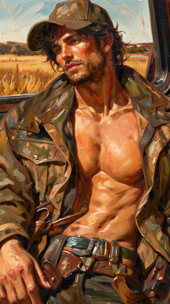 peinture huile sur toile faite sur commande - PORTRAIT BOGOSSE FARMER
